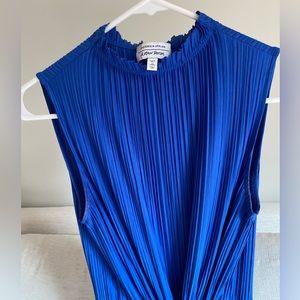 & Other Stories blue midi dress w synch waist